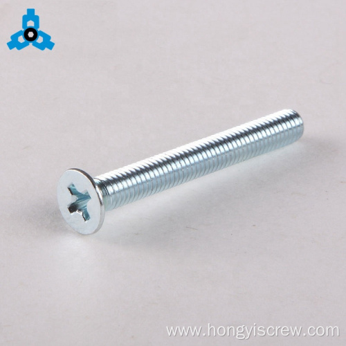 Chrome countersunk machine screw